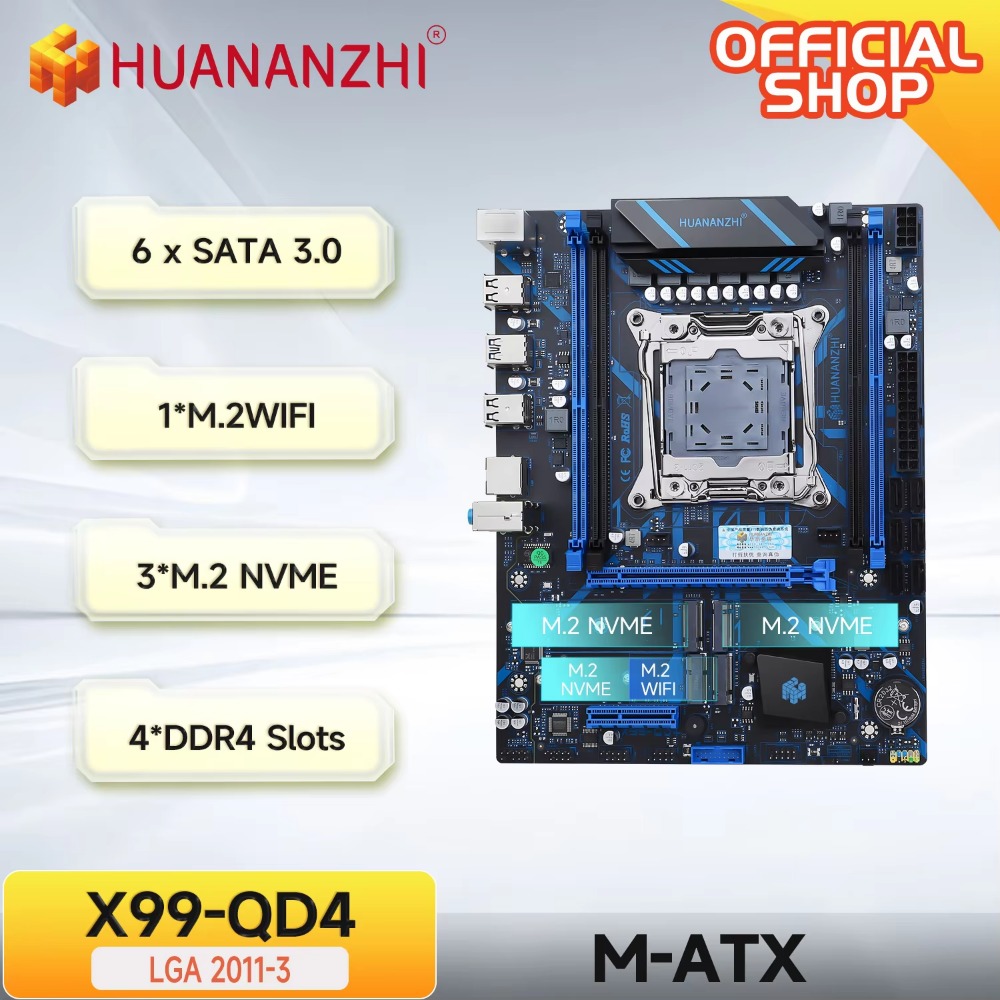 E5 2696 V3 - Carte mère HUANANZHI X99 QD4 LGA